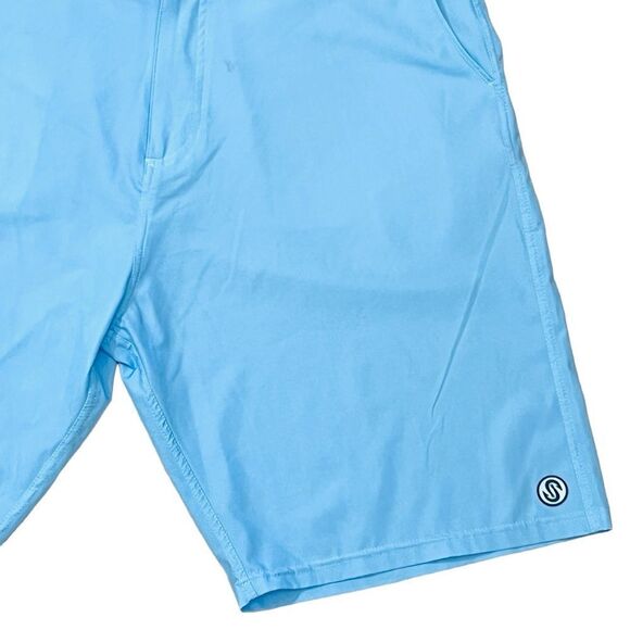 Scales Blue Performance Golf Men’s Short Flat Front Zip/Pockets Sz 40 - Picture 3 of 10